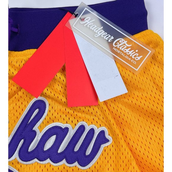 Crenshaw Mamba Nipsey Hussle Kobe Bryant Headgear Mens Large Yellow Shorts - Picture 3 of 11